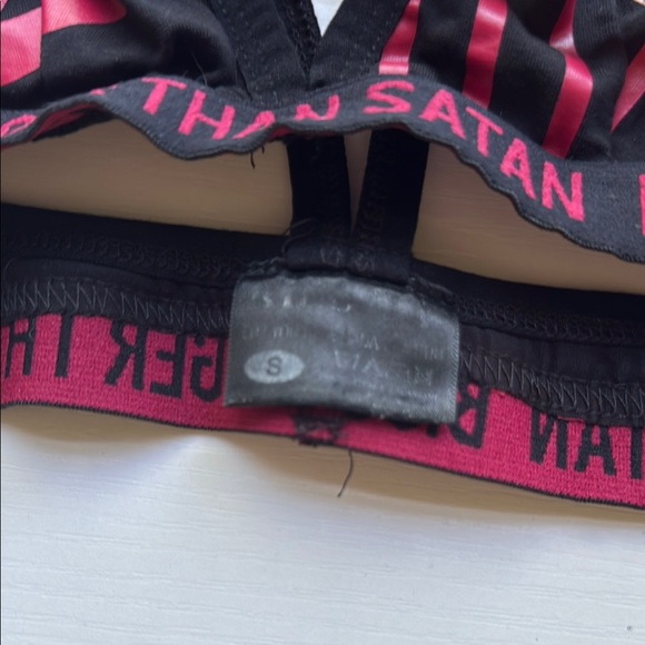 Killstar Black and Red Size S Women's Strappy Bralette - Picture 4 of 4
